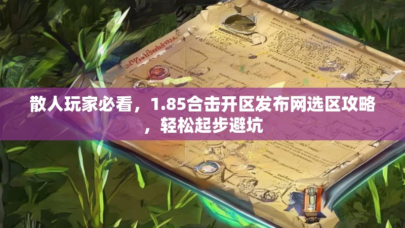 散人玩家必看,1.85合击开区发布网选区攻略,轻松起步避坑 散人玩家必看,1.85合击开区发布网选区攻略,轻松起步避坑
