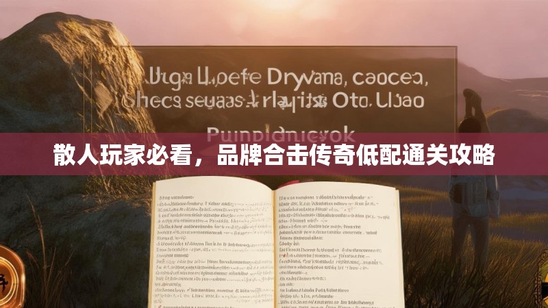 散人玩家必看,品牌合击传奇低配通关攻略 散人玩家必看,品牌合击传奇低配通关攻略