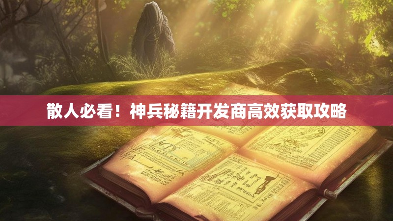 散人必看!神兵秘籍开发商高效获取攻略 散人必看!神兵秘籍开发商高效获取攻略