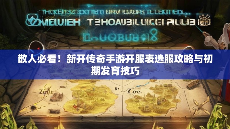 散人必看！新开传奇手游开服表选服攻略与初期发育技巧
