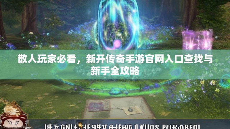 散人玩家必看，新开传奇手游官网入口查找与新手全攻略