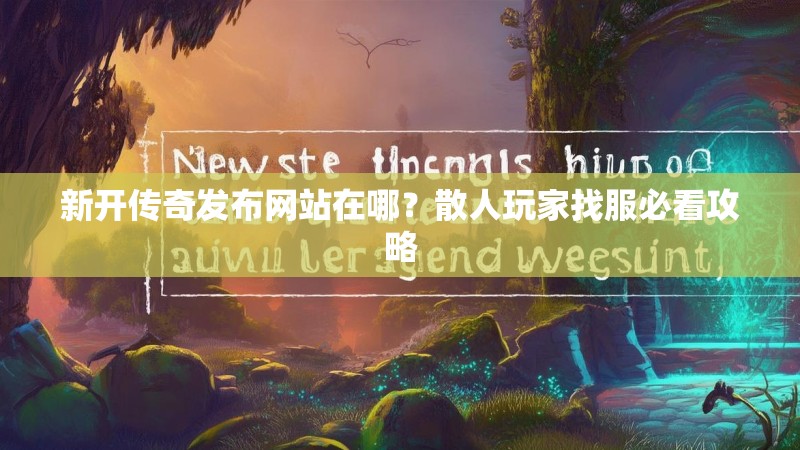 新开传奇发布网站在哪？散人玩家找服必看攻略