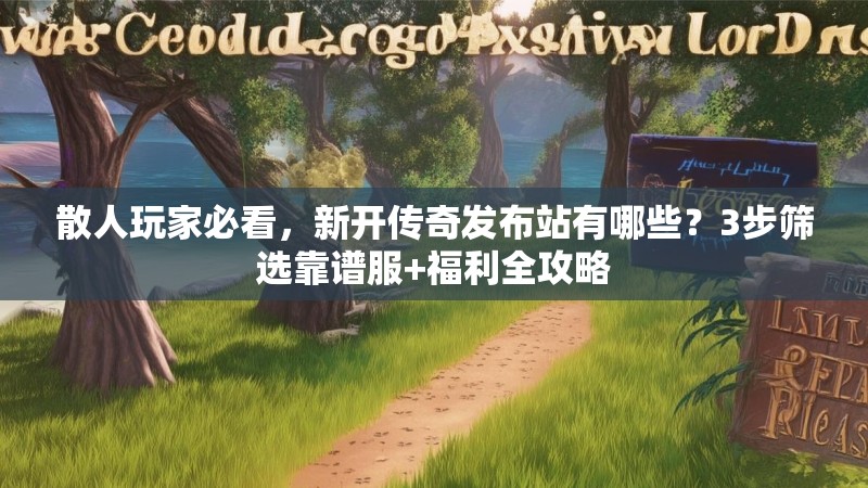 散人玩家必看，新开传奇发布站有哪些？3步筛选靠谱服+福利全攻略
