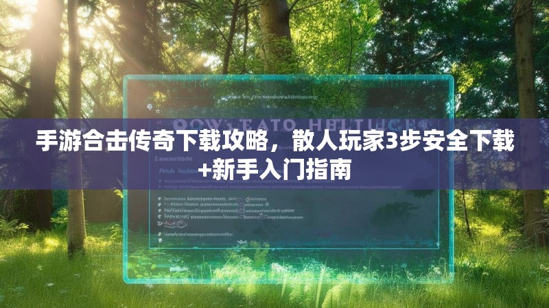 手游合击传奇下载攻略，散人玩家3步安全下载+新手入门指南