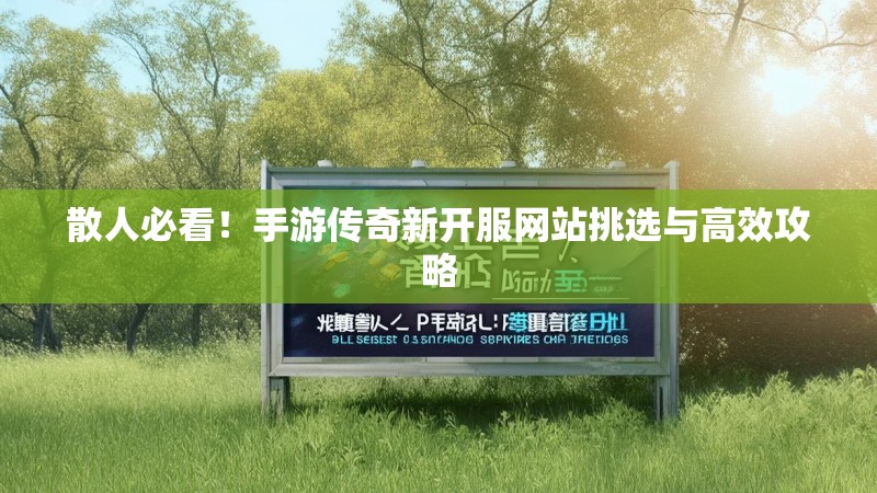 散人必看！手游传奇新开服网站挑选与高效攻略