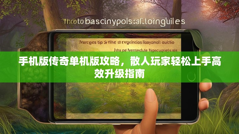 手机版传奇单机版攻略，散人玩家轻松上手高效升级指南