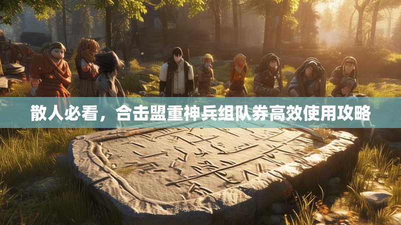 散人必看，合击盟重神兵组队券高效使用攻略