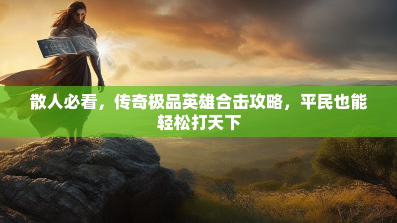 散人必看,传奇极品英雄合击攻略,平民也能轻松打天下 散人必看,传奇极品英雄合击攻略,平民也能轻松打天下