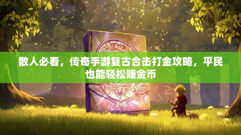 散人必看,传奇手游复古合击打金攻略,平民也能轻松赚金币 散人必看,传奇手游复古合击打金攻略,平民也能轻松赚金币