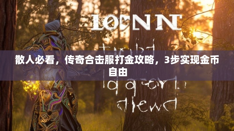 散人必看，传奇合击服打金攻略，3步实现金币自由