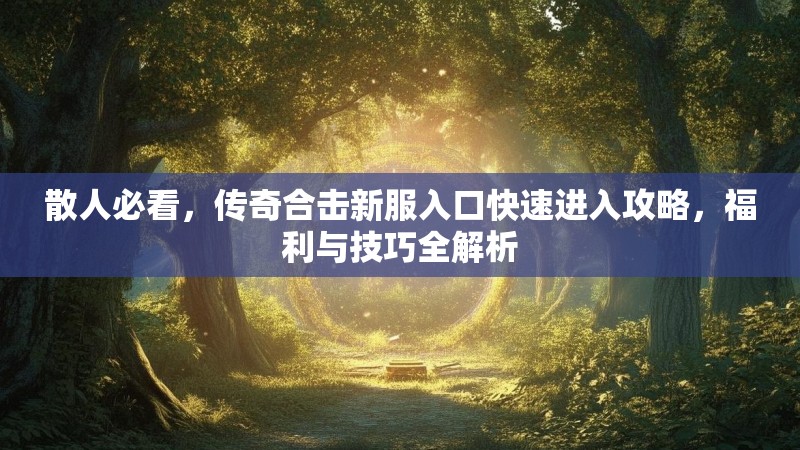 散人必看，传奇合击新服入口快速进入攻略，福利与技巧全解析