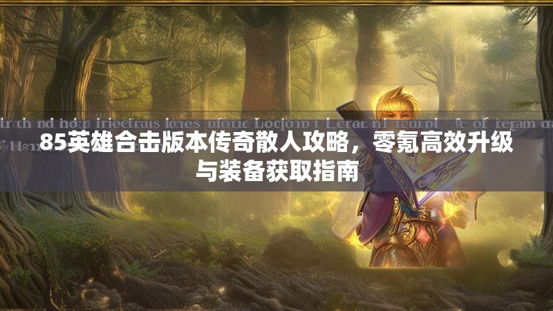 85英雄合击版本传奇散人攻略，零氪高效升级与装备获取指南